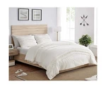 Bohemian Boho Chic Ivory Macrame Tufted Tassel 3 Pc. King Size Bedding Se.... Fixed Price $131.31.