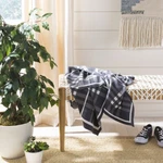 Safavieh Unity Gingham Knit Throw Blanket Grey. Fixed Price $52.66.