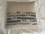 Ellen Degeneres Ed Throw Pillow Blue Be Amazing Rare. Fixed Price $15.00.