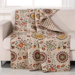 Greenland Andorra Cotton Quilted Throw 100% Blanket Home Collection. Fixed Price $46.31.