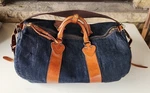 Vintage Double Rrl Ralph Lauren Polo Leather Denim Duffel Bag Blanket Lined. Fixed Price $522.49.