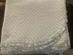 Lamont Home Queen Size Light Blue &white Matelasse Fringe Edge Bedspread 102X120. Fixed Price $59.99.