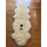 New Sheepskin Runner Throw Rug Bowron Goldstar 72X25". Fixed Price $190.00.