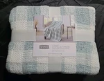 Members Selection Ultra Soft Chenille Throw Knit 60" X 70" / Morning Mist Green. Fixed Price $43.20.