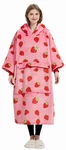 Kfubuo Wearable Blanket Hoodie For Adult Long Sherpa Strawberry Pat... Fast Ship. Fixed Price $49.99.