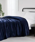 Nwt Ralph Lauren Queen Blue Embroidered Rll Logo Super Cozy Micromink Blanket. Fixed Price $62.99.