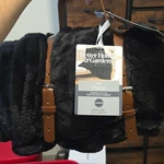 Better Homes & Gardens Black Reversible Faux Fur Oversized Throw Blanket 50X72IN. Fixed Price $20.00.