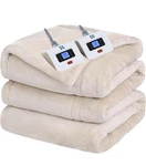 Sealy Electric Blanket Queen Size, Flannel & Sherpa Heated With 10 He.... Fixed Price $89.99.