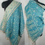 Caribbean Blue Yak Wool Shawl Handmade Tibet Yoga Blanket Thick Soft Warm Throw. Fixed Price $55.00.