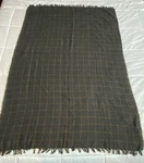 Ikea Varkrage Windowpane Plaid Throw Blanket Lightweight Gray Orange 45" X 65". Fixed Price $18.74.