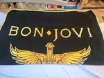 Bon Jovi Black/gold Heart Dagger Stadium Blanket Circle Tour 2011. 51" X 67". Fixed Price $102.36.