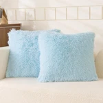 Haihua Faux Fur Blue Throw Pillow Covers, Fluffy 18" (pack Of 2),. Fixed Price $15.90.