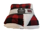 Altitude Home Velvet Throw To Sherpa 50 X 70 Red Black White Check Print Soft. Fixed Price $41.83.