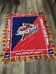 Vintage Iowa State Cyclone Cynado Logo Tasseled Fleece Throw Blanket 54 X46. Fixed Price $34.99.