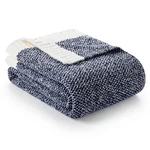 Soft Knit Throw Cozy Reversible Bedding Blankets Snuggle Sac,navy(twin). Fixed Price $34.99.