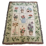 Manual Woodworkers And Weavers Sowing The Seeds Tapestry Throw Blanket Flowers. Fixed Price $59.98.