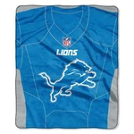Detroit Lions Jersey Raschel Throw Blanket. Fixed Price $29.99.