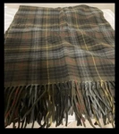 Vintage Pendleton Virgin Wool Fringed Throw 54 X 60 In, Green Plaid. Fixed Price $109.98.