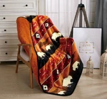 New Rustic Bison Buffalo Sherpa Plush Throw Gift Blanket Native Art Orange. Fixed Price $20.68.