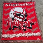 Vintage Nn The Northwest Company Nebraska Huskers Red Throw Blanket 51 41. Fixed Price $64.50.