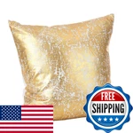 Saro Lifestyle Donnelou Collection Metallic Foil Print Down Filled Cotton Throw. Fixed Price $38.38.