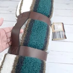 Mossy Oak Sherpa Throw Blanket 50X70 Stripe Carrying Strap Camping. Fixed Price $22.99.