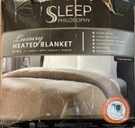 Sleep Philosophy Luxury Heated Blanket King 100 90IN 20 Setting 35. Fixed Price $64.99.