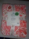 New Patina Vie Velvet Plush Blanket - Queen 90" X Coral/pink Floral. Fixed Price $42.99.
