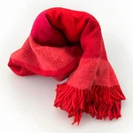 Crate & Barrel Red Plaid Wool Throw 100% New Zealand Greece Fringe 50X60. Fixed Price $74.95.