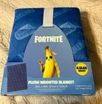 Fortnite Plush Weighted Blanket Banana 4.5 Lbs Blue 36" X 48" New In Package. Fixed Price $24.99.