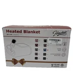 Homemate Heated Blanket Ultra Soft 50X60 Blue Geometric 10 Settings. Fixed Price $18.99.