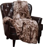 Everlasting Comfort Faux Fur Throw Blanket Soft Fluffy Warm Cozy Chocolate BX29. Fixed Price $29.99.