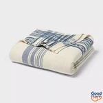 Full/queen Yarn Dyed Plaid Cotton Blanket Ivory - Threshold. Fixed Price $50.00.