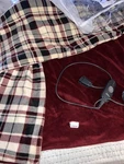 Sunbeam Holmes Electric Heating Throw Burgundy Plaid, Temp Settings, Auto-off. Fixed Price $29.99.