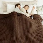Luzarta Heated Blanket Queen Size Single Control 84"X90", 2-BROWN. Fixed Price $62.70.