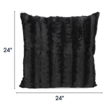 Cheer Collection Plush Reversible Faux Fur Decorative Pillow, 24". Fixed Price $25.20.
