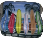 New Beach Palm Tree Scene Fleece Blanket Surfer Gift Nip. Fixed Price $18.55.