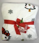 Hello Kitty Christmas Tree Faux Rabbit Fur White Throw 50IN 70IN. Fixed Price $52.99.