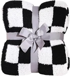 Panku Checkered Blanket, Ultra Soft Black And White Throw. Fixed Price $59.95.