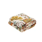 Xiblc Boho Throw Blanket, 100% Cotton Ultra Soft 80X90 Inch, Flowers White. Fixed Price $83.39.
