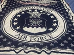 60"X54" Us Air Force Throw Blanket Collectible Military. Fixed Price $19.77.