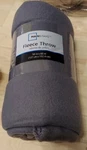 Mainstays Gray Fleece Throw Blanket 50"X 60"NEW. Fixed Price $5.60.