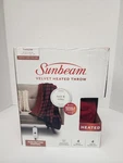 Sunbeam 11719 Velvet Electric Blanket Throw 4 Settings 50 X 60 Red/black Plaid. Fixed Price $28.88.