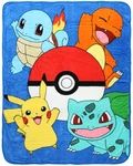 Pokemon Friends Evolve Micro Raschel Throw Blanket 48" X 60". Fixed Price $33.24.