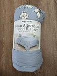 Berkshire Down Alternative Filled Blanket Reverse To Solid Queen Blue. Fixed Price $21.99.