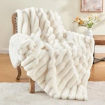 Bedelite Faux Fur Blanket For Couch, Soft And THROW(50"X60"), 01-CREAM. Fixed Price $57.99.