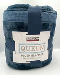 Kirkland Signature Navy Blue Queen Plush Blanket 98"X92" 100% Polyester New. Fixed Price $49.99.