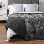 Pavilia Gray Fluffy Bed Blanket, 90 X Inches Queen, Tie-dye Grey. Fixed Price $63.99.