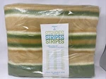 Vintage Jc Penney's Satin Trim Striped Blanket Rayon & Acrylic New Sealed. Fixed Price $149.99.