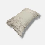 Peri Home Gray Fringe Decorative Pillow, 12 X 18". Fixed Price $15.00.